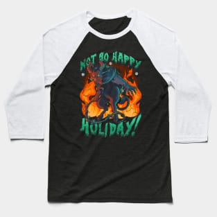 Krampus Christmas Not So Happy Holiday Horror Baseball T-Shirt